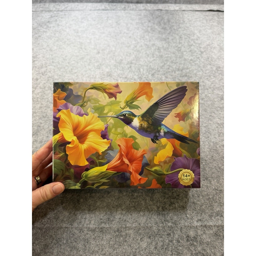VOLUVOLU Hummingbird Flowers 500 Piece Jigsaw Puzzle Adult NEW Factory Sealed